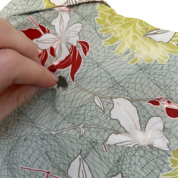 Vintage 80s Ron Chereskin Hawaiian Shirt Men's M Floral Button-Up Retro - Picture 6 of 6